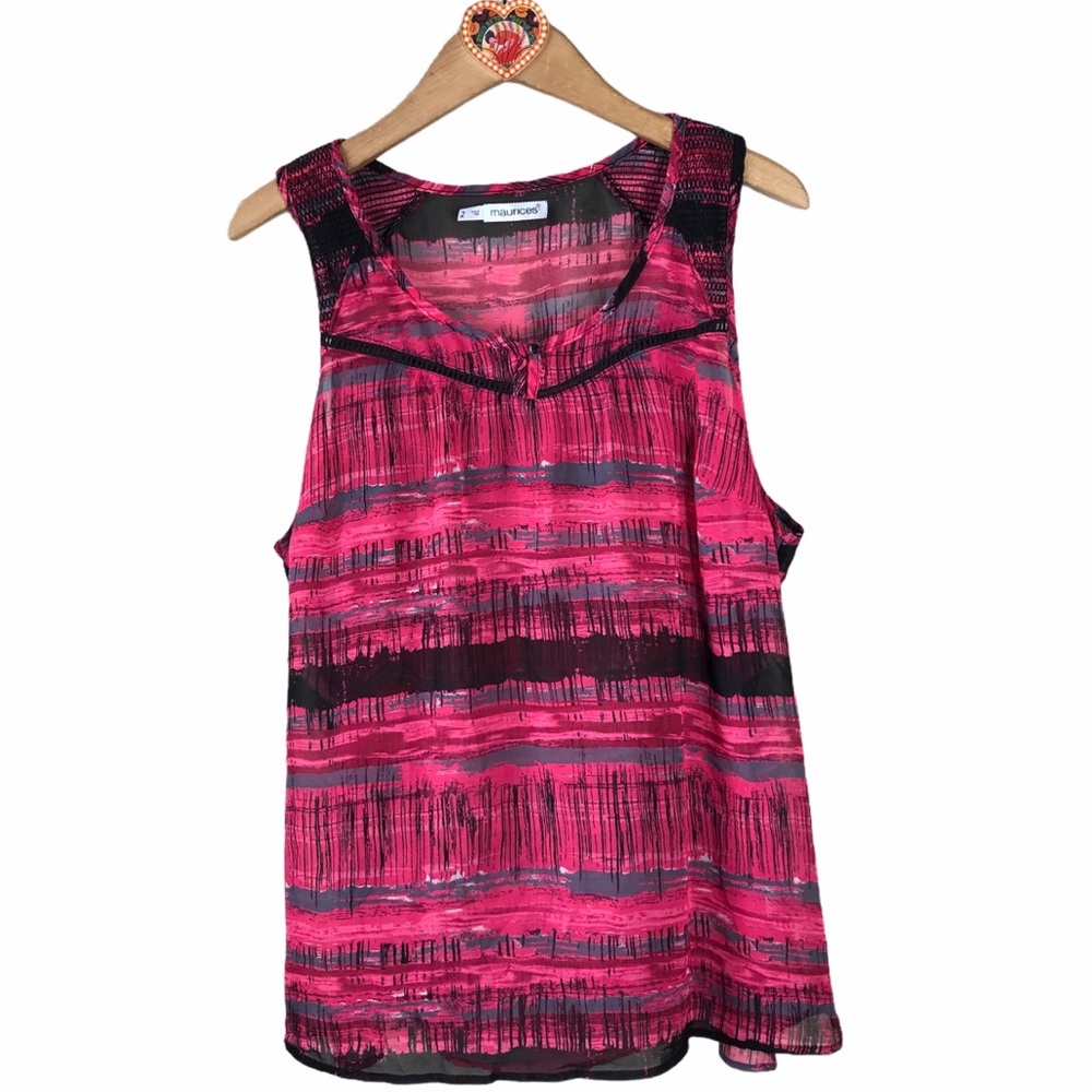 Tank Top with Ladder Lace Detail